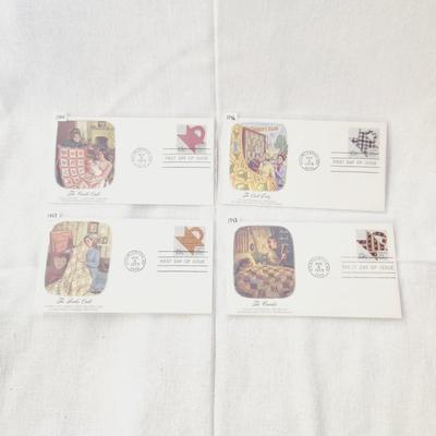 4 - FIRST DAY STAMPS - 1978 THE CRADLE QUILT