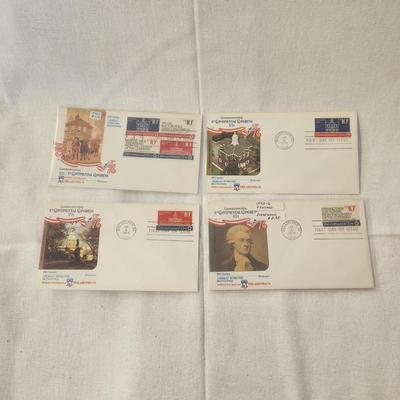 4 - FIRST DAY STAMPS - 1974 SPIRIT OF 76 - 1ST CONTINENTAL CONGRESS