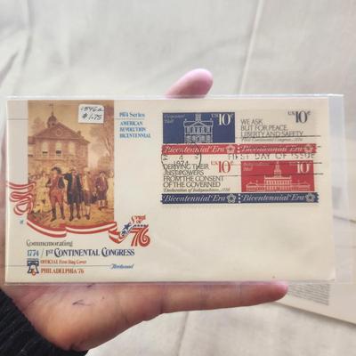 4 - FIRST DAY STAMPS - 1974 SPIRIT OF 76 - 1ST CONTINENTAL CONGRESS