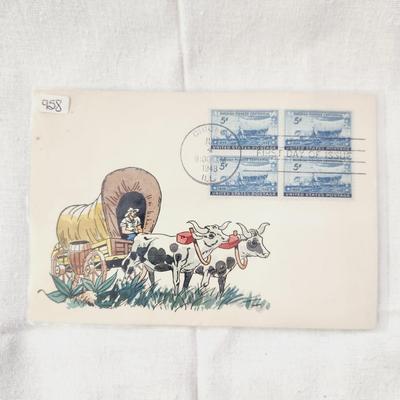 1948 ROBERT F. BOLTON HAND PAINTED LIMITED EDITION #507 ARTWORK OVERSIZED ENVELOPE