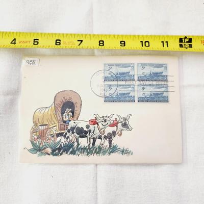 1948 ROBERT F. BOLTON HAND PAINTED LIMITED EDITION #507 ARTWORK OVERSIZED ENVELOPE