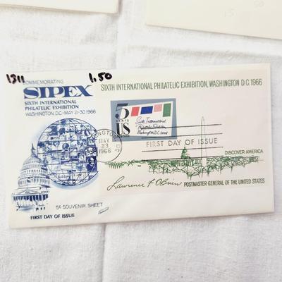 3 - FIRST DAY STAMPS - 1968 COMMEMORATING SIPEX