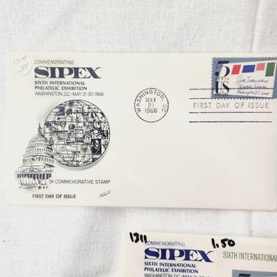 3 - FIRST DAY STAMPS - 1968 COMMEMORATING SIPEX