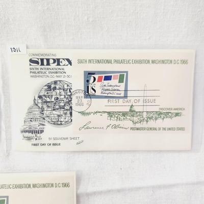3 - FIRST DAY STAMPS - 1968 COMMEMORATING SIPEX