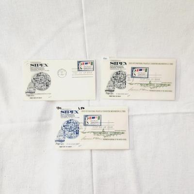 3 - FIRST DAY STAMPS - 1968 COMMEMORATING SIPEX