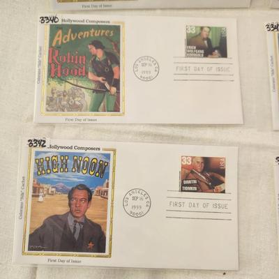 6 - FIRST DAY STAMPS - 1999 HOLLYWOOD COMPOSERS