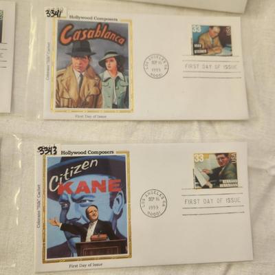 6 - FIRST DAY STAMPS - 1999 HOLLYWOOD COMPOSERS