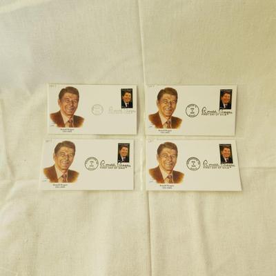 4 - FIRST DAY STAMPS - 2005 RONALD REGAN