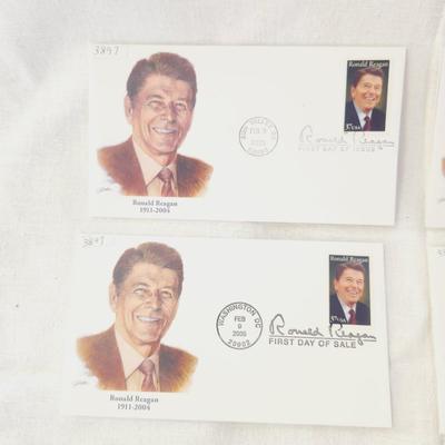 4 - FIRST DAY STAMPS - 2005 RONALD REGAN