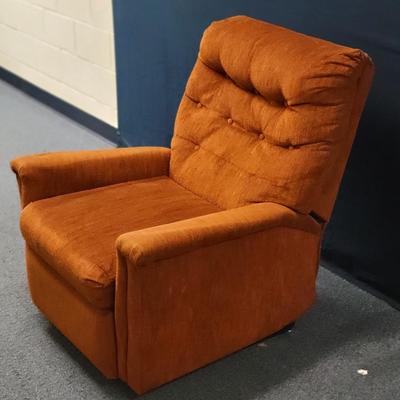 Retro Burnt Orange Recliner