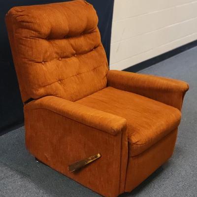 Retro Burnt Orange Recliner