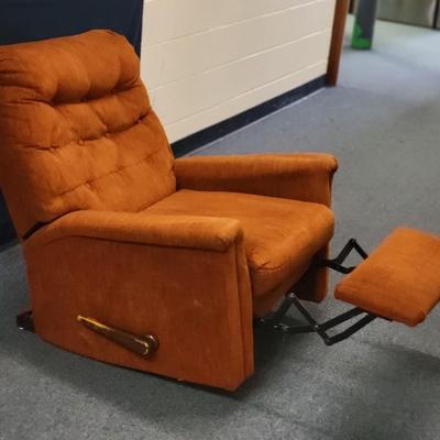 Retro Burnt Orange Recliner