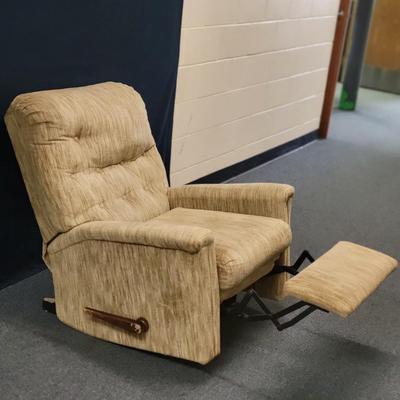 Retro Tan Recliner