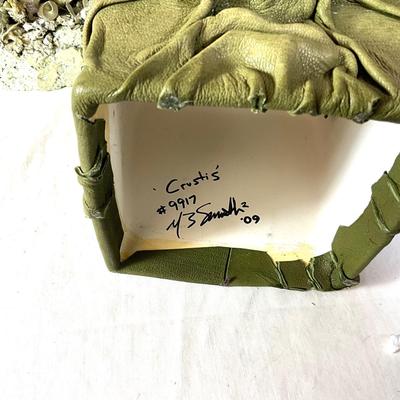 1570 Handmade Leather Tissue Box , & Resin Fairy Sculpture