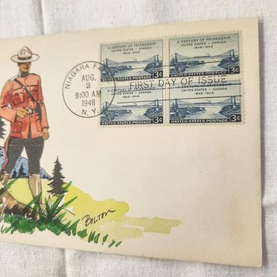1 of 50 - 1948 ROBERT F. BOLTON HAND PAINTED LIMITED EDITION 1ST DAY STAMP ARTWORK