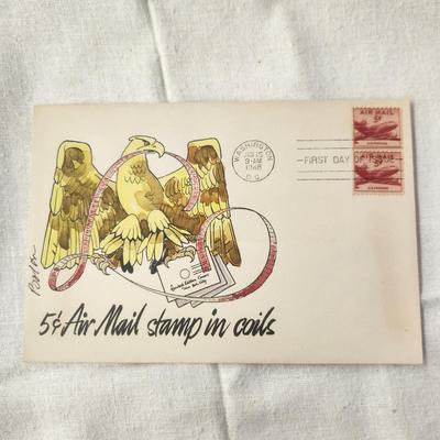 1948 ROBERT F. BOLTON HAND PAINTED LIMITED EDITION 1ST DAY STAMP ARTWORK