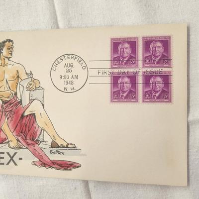 4 of 25 - 1948 ROBERT F. BOLTON HAND PAINTED LIMITED EDITION - 1ST DAYS STAMP ARTWORK