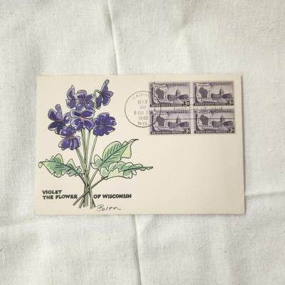 1948 ROBERT F. BOLTON HAND PAINTED LIMITED EDITION 1ST DAY STAMP ARTWORK