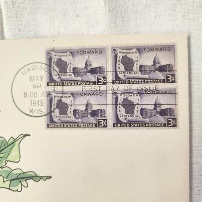 1948 ROBERT F. BOLTON HAND PAINTED LIMITED EDITION 1ST DAY STAMP ARTWORK