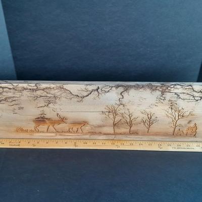 Wildlife Fracted Artwork, Elk in woods