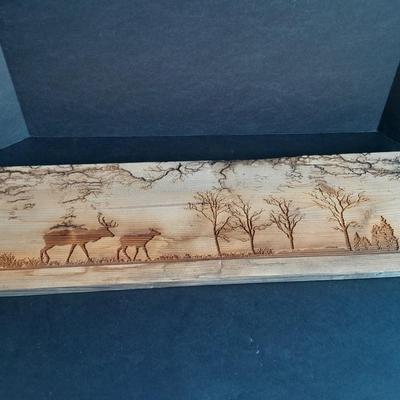 Wildlife Fracted Artwork, Elk in woods