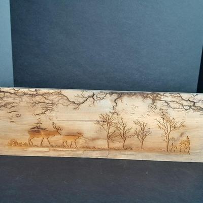 Wildlife Fracted Artwork, Elk in woods