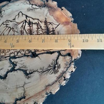 Tree Disc Mountain fracted artwork with trees GREAT MOTHER'S DAY GIFT!