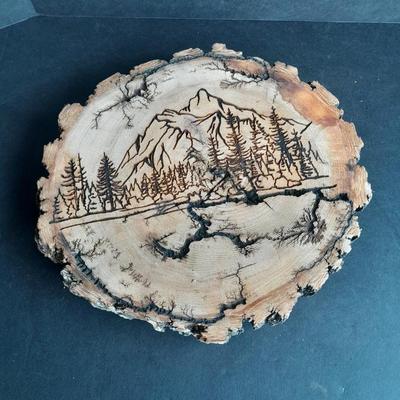 Tree Disc Mountain fracted artwork with trees GREAT MOTHER'S DAY GIFT!