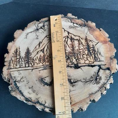 Tree Disc Mountain fracted artwork with trees GREAT MOTHER'S DAY GIFT!