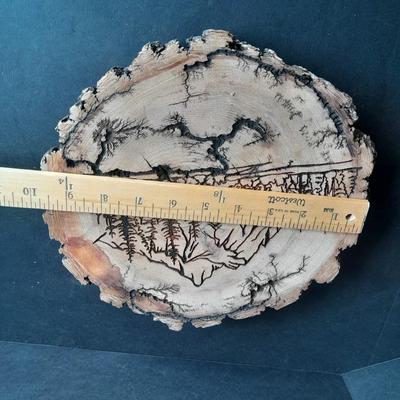 Tree Disc Mountain fracted artwork with trees GREAT MOTHER'S DAY GIFT!
