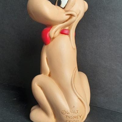 Walt Disney Prod. chalkware Pluto statue and Vintage Walt Disney Character Films reel