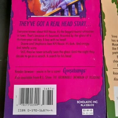 Soft Back Scholastics Goose Bumps Chapter books R.L. Stine