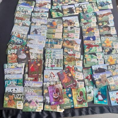So many TY Beanie Baby Cards! Piled them on