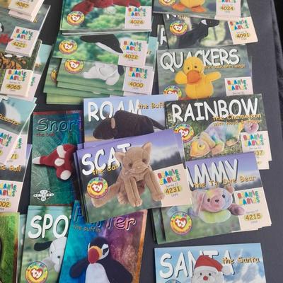 So many TY Beanie Baby Cards! Piled them on