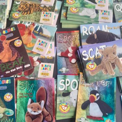 So many TY Beanie Baby Cards! Piled them on