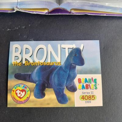 Mcdonalds Ty Beanie Babies Bronty and Peanut, each with Collectible card