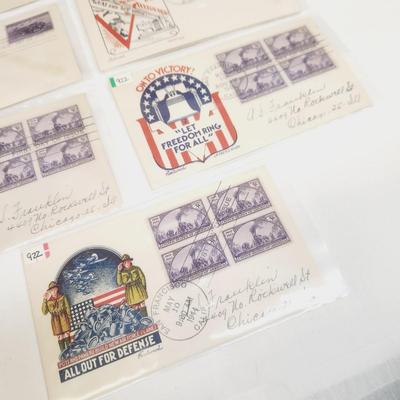 7 - 1944 MIXED THEME 1ST DAY STAMPS
