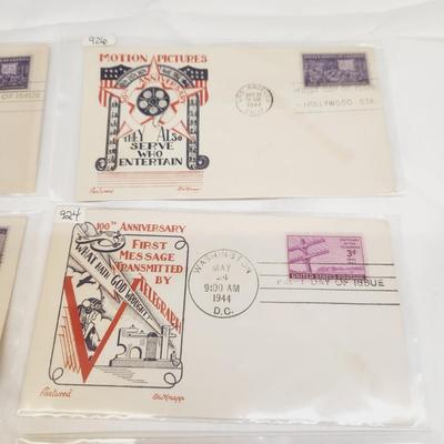 7 - 1944 MIXED THEME 1ST DAY STAMPS