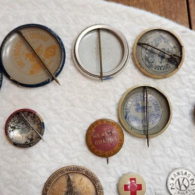 Vintage Lot Political, Red Cross, Convention, Advertising Pinbacks Buttons