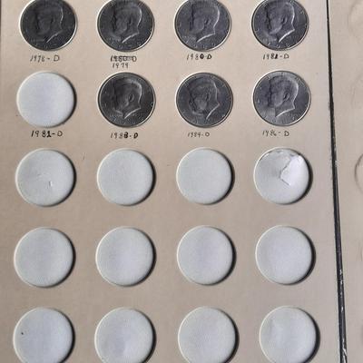 Coin Collection United States Half Dollars starting at 1964 Many coins present, some missing