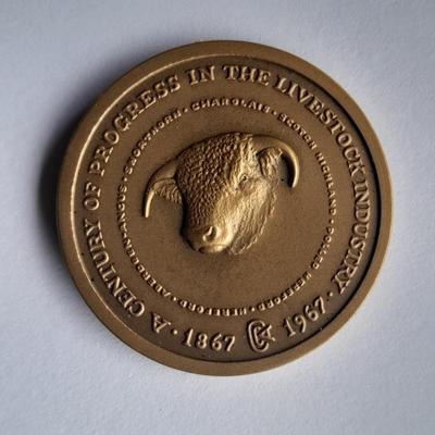 Colorado Cattlemen's Association Centennial 1867 - 1967 token Century of Progress Livestock Industry