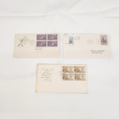 1938 & 2 1939 MIXED THEM 1ST DAY STAMPS