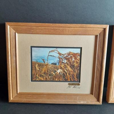 Two Framed and Signed pictures Mabry Mill and Barn thru the corn HAND SIGNED and NUMBERED!