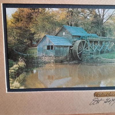 Two Framed and Signed pictures Mabry Mill and Barn thru the corn HAND SIGNED and NUMBERED!