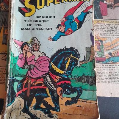Vintage 60's Comic Books and Superman comic soft back book