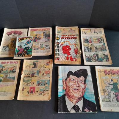 Vintage 60's Comic Books and Superman comic soft back book