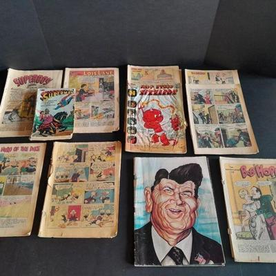 Vintage 60's Comic Books and Superman comic soft back book