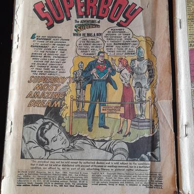 Vintage 60's Comic Books and Superman comic soft back book