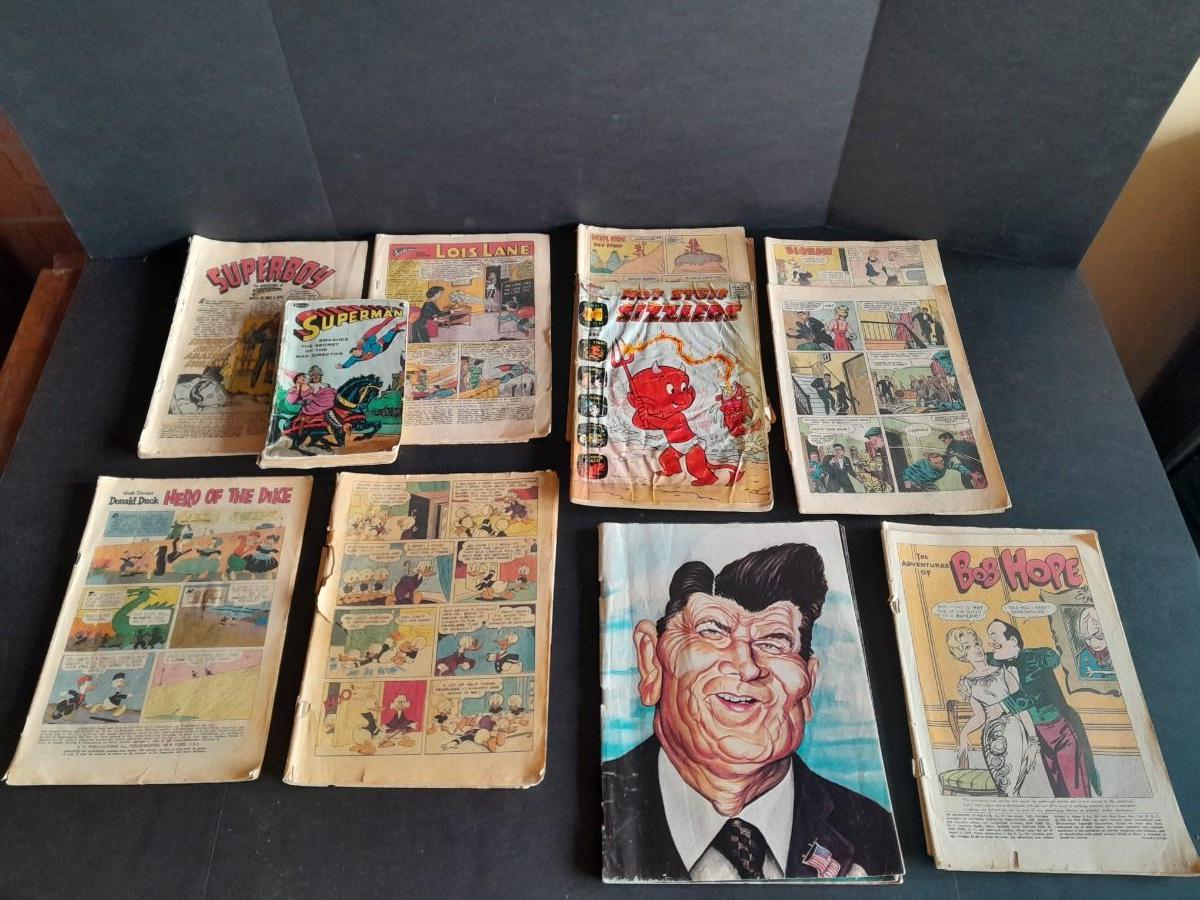 Vintage 60's Comic Books and Superman comic soft back book ...