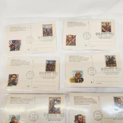 9 - 1995 - CIVIL WAR CLASSIC COLLECTION - 1ST DAY ISSUE POSTCARD COLLECTION